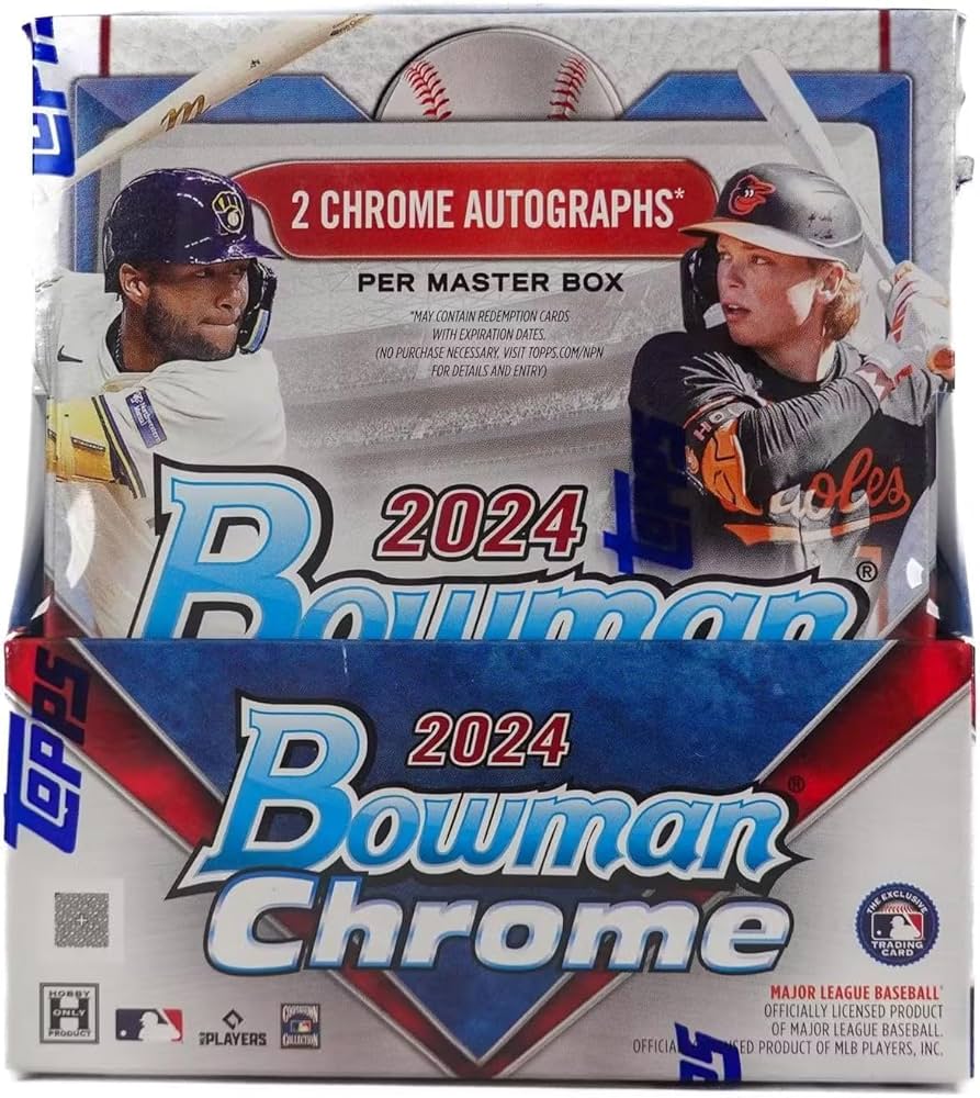 Amazon.com: 2024 Bowman Chrome Baseball HOBBY box (12 pks/bx